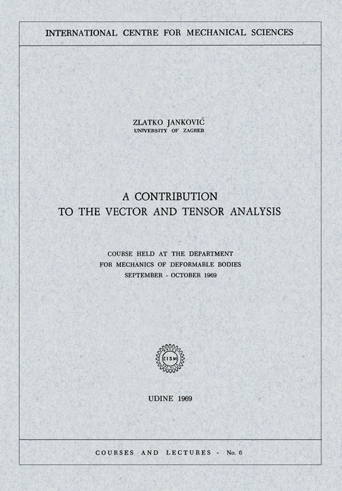 A Contribution to the Vector and Tensor Analysis - Zlatko Jankocic