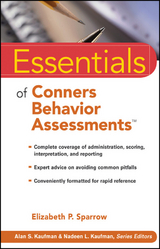 Essentials of Conners Behavior Assessments -  Elizabeth P. Sparrow