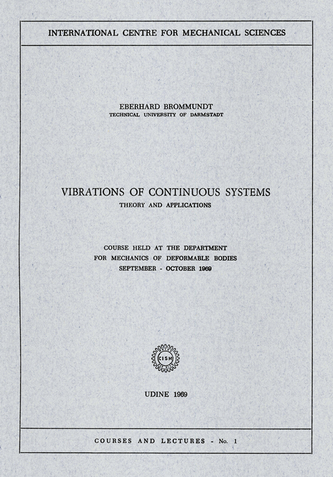 Vibrations of Continuous Systems - Eberhard Brommundt