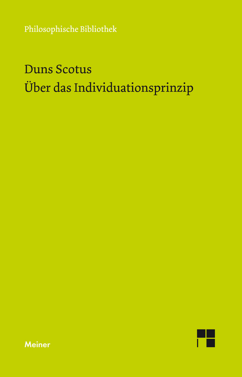 Über das Individuationsprinzip -  Johannes Duns Scotus