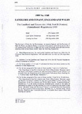 The Landlord and Tenant Act 1954, Part II (Notices) (Amendment) Regulations 1989 -  Great Britain