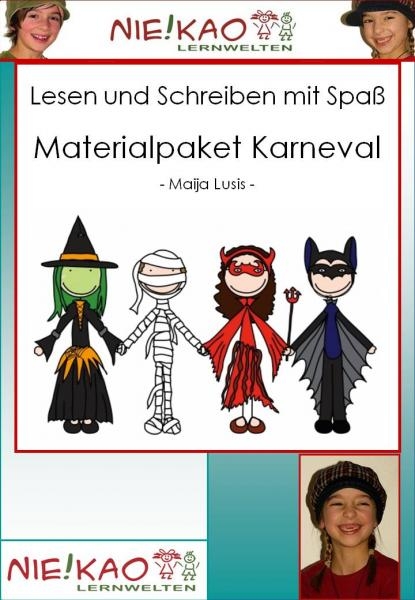 Lesen und Schreiben mit Spaß - Materialpaket Karneval - Maija Lusis