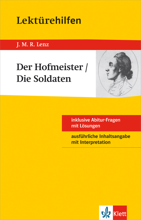 Klett Lektürehilfen J. M. R. Lenz, Der Hofmeister/Die Soldaten - Udo Müller