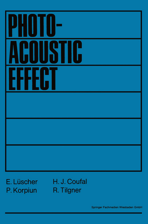 Photoacoustic Effect Principles and Applications - E. Lüscher