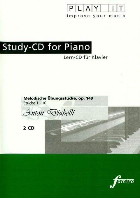 Study-CD for Piano - Melodische Übungsstücke op. 149, Stücke 1 -10, 2 Audio-CDs - 