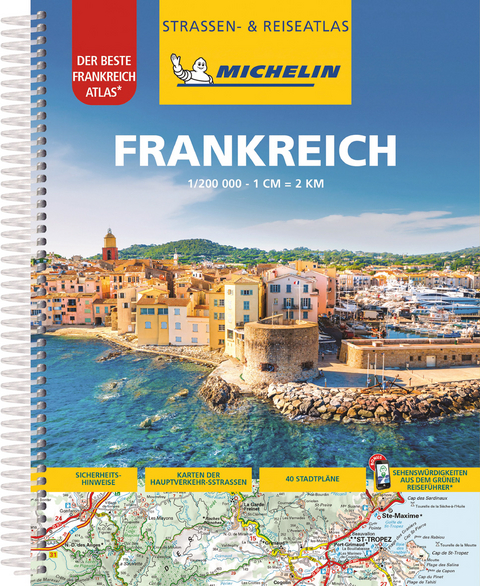 Michelin Straßenatlas Frankreich mit Spiralbindung - 