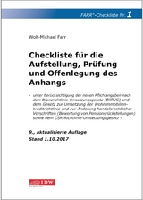 Checkliste 1 für die Aufstellung, Prüfung und Offenlegung des Anhangs - Farr, Wolf-Michael