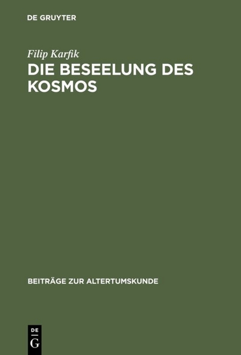 Die Beseelung des Kosmos - Filip Karfik