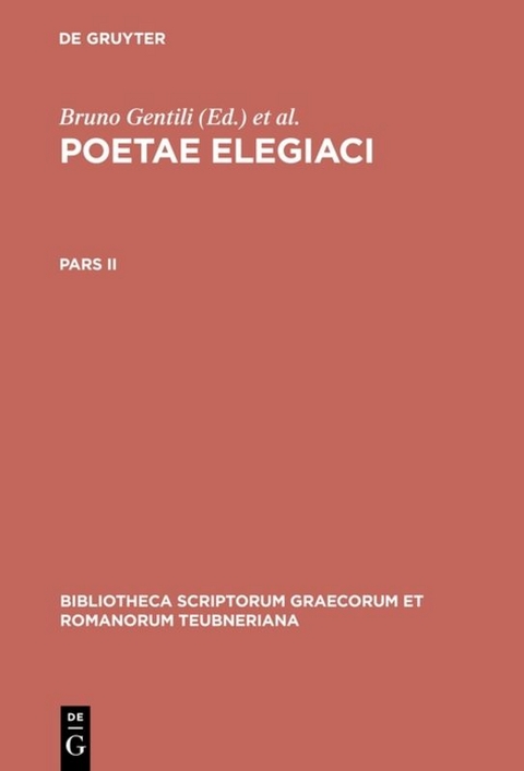 Poetae elegiaci - 