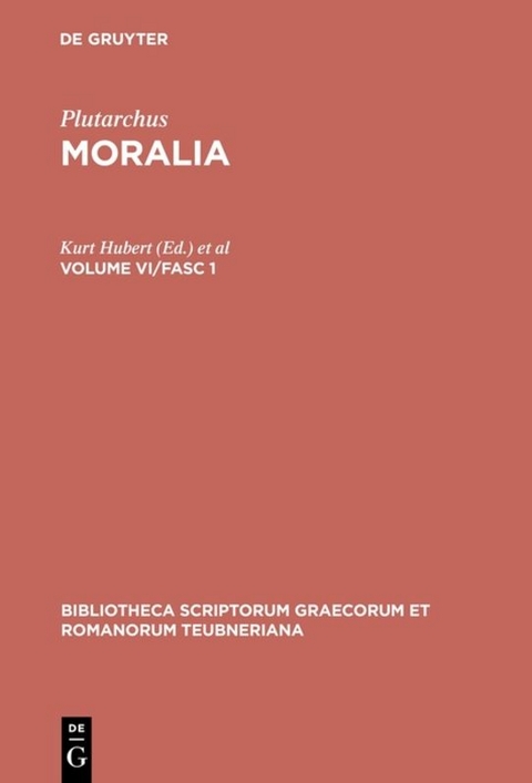 Plutarchus: Moralia / Moralia -  Plutarchus