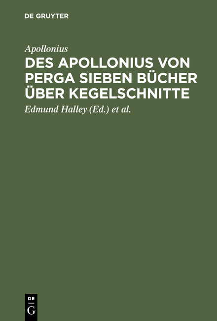 Des Apollonius von Perga sieben Bücher über Kegelschnitte -  Apollonius