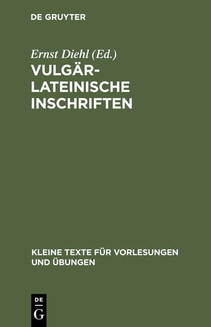 Vulgärlateinische Inschriften - 