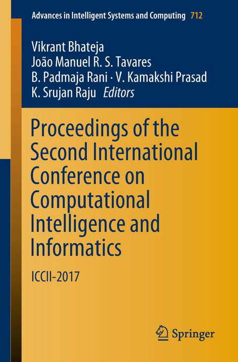 Proceedings of the Second International Conference on Computational Intelligence and Informatics - 