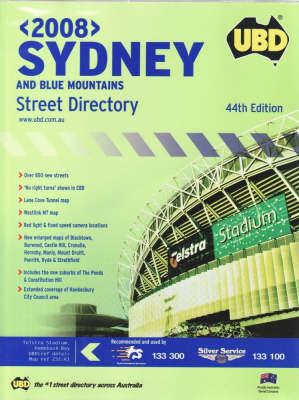 UBD Sydney and Blue Mountains 2008 Street Directory