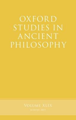 Oxford Studies in Ancient Philosophy, Volume 49 - 