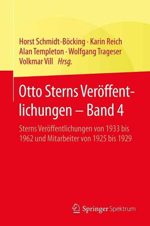 Otto Sterns Veröffentlichungen – Band 4 - 