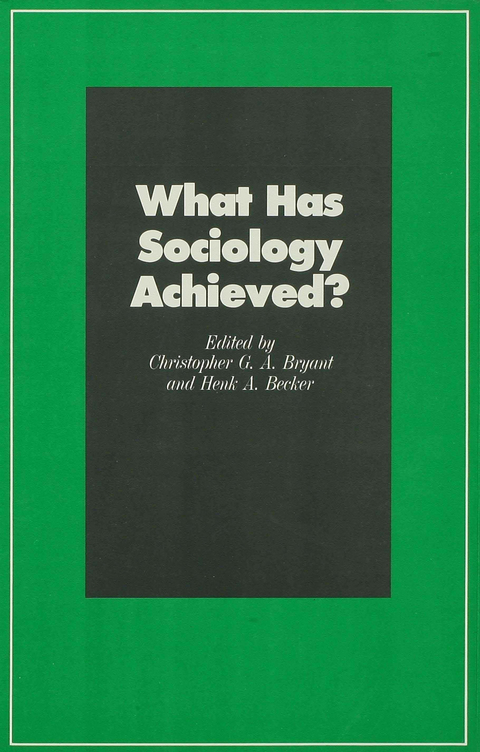 What Has Sociology Achieved? - 