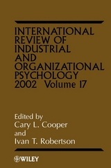 International Review of Industrial and Organizational Psychology 2002, Volume 17 - 