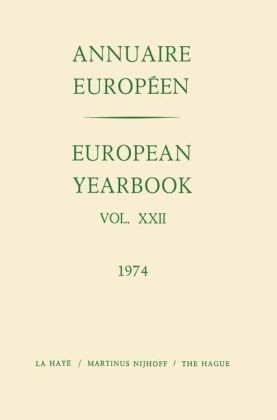 European Yearbook / Annuaire Europeen -  Council of Europe Staff