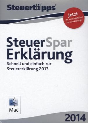 Steuer-Spar-Erklärung 2014, Mac-Version, CD-ROM