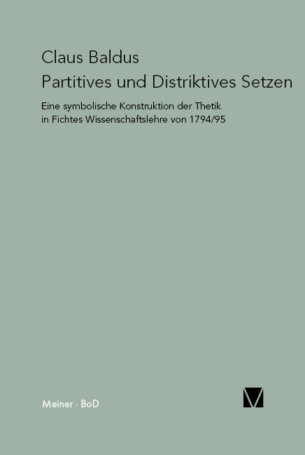 Partitives und Distriktives Setzen - Claus Baldus