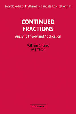 Continued Fractions -  William B. Jones,  W. J. Thron