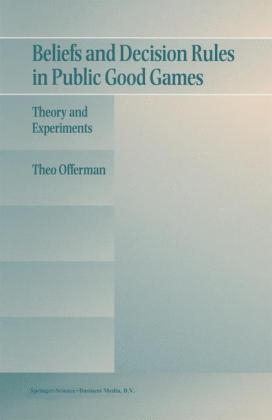 Beliefs and Decision Rules in Public Good Games -  Theo Offerman