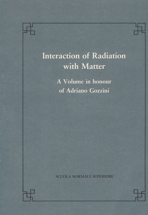 Interaction of radiation with matter - 