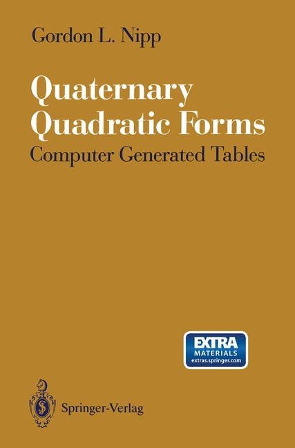 Quaternary Quadratic Forms -  Gordon L. Nipp