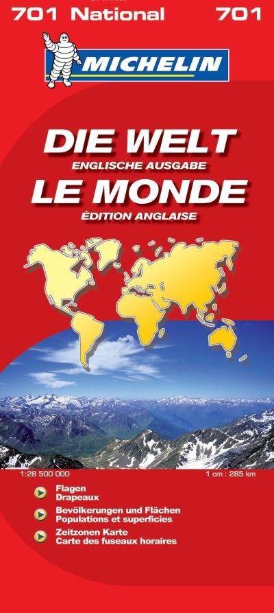 Michelin Karte Die Welt, englische Ausgabe. Le Monde, edition anglaise. The World, English edition