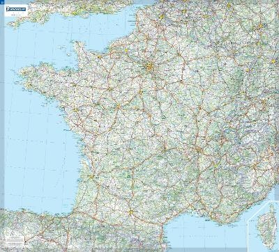 France - Michelin rolled & tubed wall map Encapsulated -  Michelin