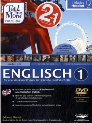 Englisch 1-2, Anfänger/Mittelstufe, 2 DVD-ROMs