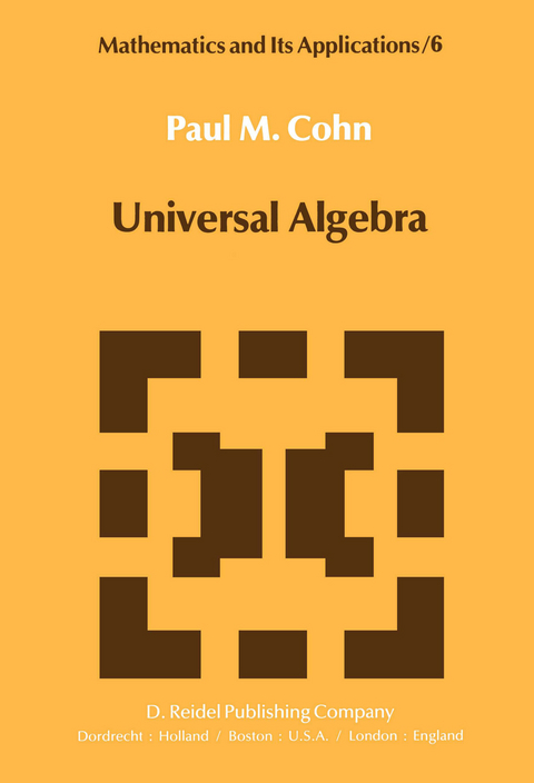 Universal Algebra - P.M. Cohn