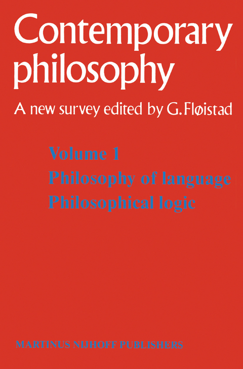 Tome 1 Philosophie du langage, Logique philosophique / Volume 1 Philosophy of language, Philosophical logic - 