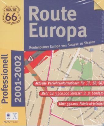 Route 66, Route Europa Professional 2001/2002, für Macintosh, CD-ROMs