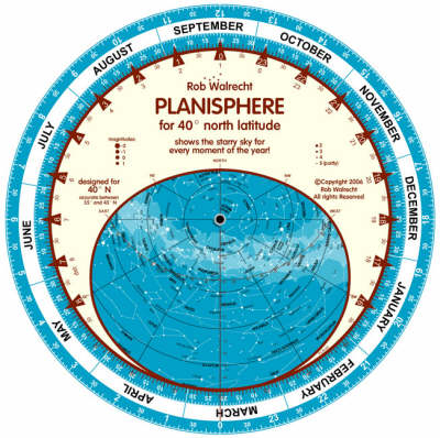 Planisphere for 40 Degrees North Latitude - Rob Walrecht