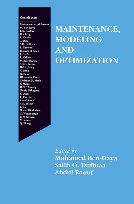 Maintenance, Modeling and Optimization - 