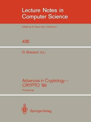 Advances in Cryptology - CRYPTO '89 - 