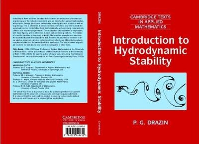 Introduction to Hydrodynamic Stability -  P. G. Drazin