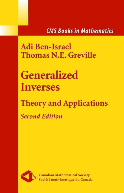 Generalized Inverses -  Adi Ben-Israel,  Thomas N.E. Greville