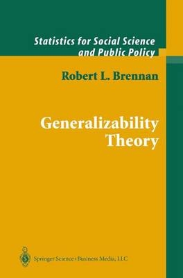 Generalizability Theory -  Robert L. Brennan