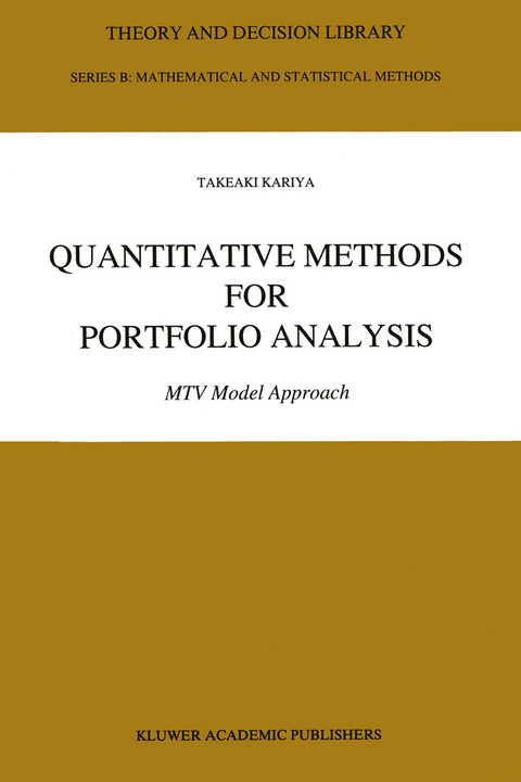 Quantitative Methods for Portfolio Analysis - T. Kariya