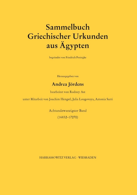 Sammelbuch griechischer Urkunden aus Ägypten - 