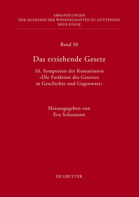 Das erziehende Gesetz - 