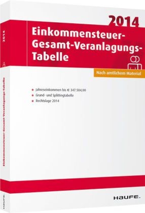 Einkommensteuer-Gesamt-Veranlagungstabelle 2014