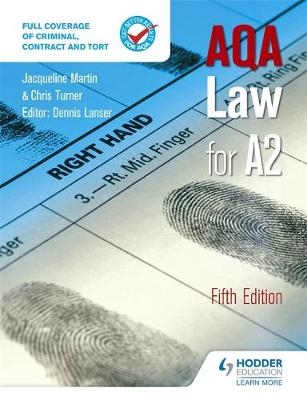 AQA Law for A2 Fifth Edition - Jacqueline Martin, Denis Lancer