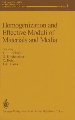 Homogenization and Effective Moduli of Materials and Media - 