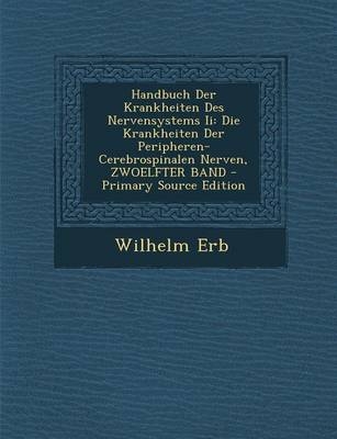 Handbuch Der Krankheiten Des Nervensystems II - Wilhelm Erb