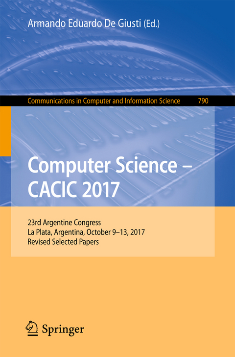 Computer Science – CACIC 2017 - 