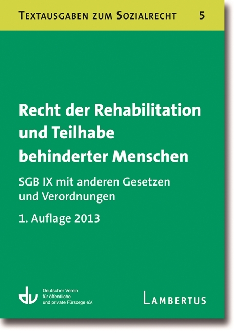 Recht der Rehabilitation und Teilhabe behinderter Menschen